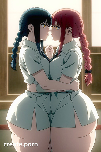 Massive Breasts and Super Curvy Ass in Revealing Thigh-Thrilling Hentai AI Image