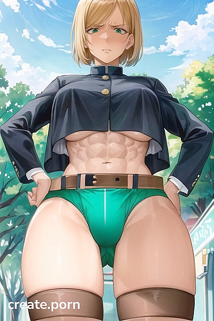 Brunette with Brown Eyes Spreads Her Thighs in Seductive Hentai AI Image