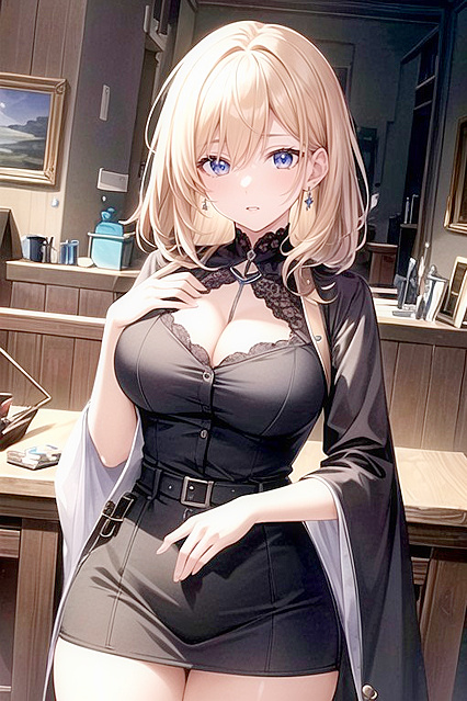 Cat-Eared Beauty with Heterochromia Dazzles in Seductive Swimsuit Hentai AI Image