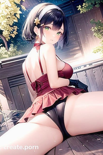 Lying Down by the Pool in a Thong for Steamy Hentai AI Image