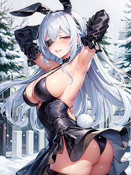 Rear View Bliss - Snowy Night Oiled Skin hentai Fantasies