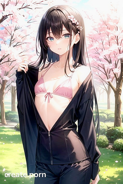 Skinny Girl 18+ with Green Eyes in Seductive Loungewear for Steamy Hentai AI Image