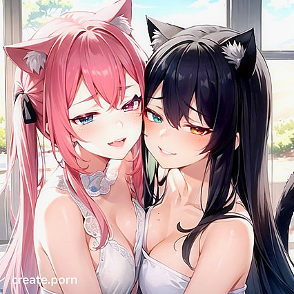 Pigtails and Cat Ears - A Steamy Window View Hentai Experience