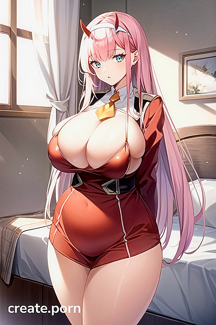 Zero Two from Darling in the FranXX - Solo Massive Breast Hentai Fantasy