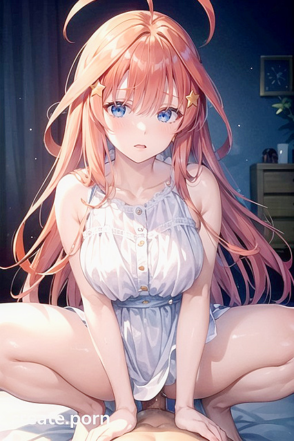Itsuki Nakano from Gotoubun no Hanayome Rides Wild inCowGirl 18+ Hentai AI Image