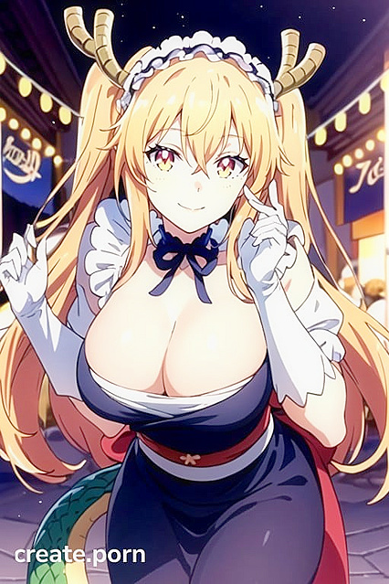 Tohru from Kobayashi-san's Maid Dragon Wears Kimono for Blissful Hentai Pleasure