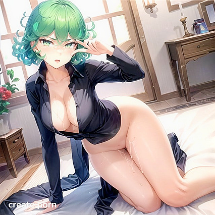 Tatsumaki from One Punch Man Enjoying Full-Body Pleasure in Steamy Hentai AI Image