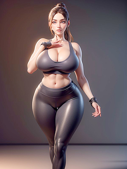 Full Body Action in a Sporty Bra - Intense 3D Hentai Hentai AI Image Experience