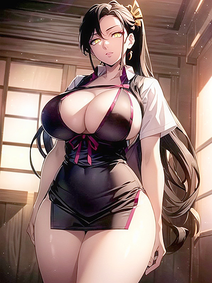 Mature Teacher in School Uniform Exploring Full-Body hentai Pleasure