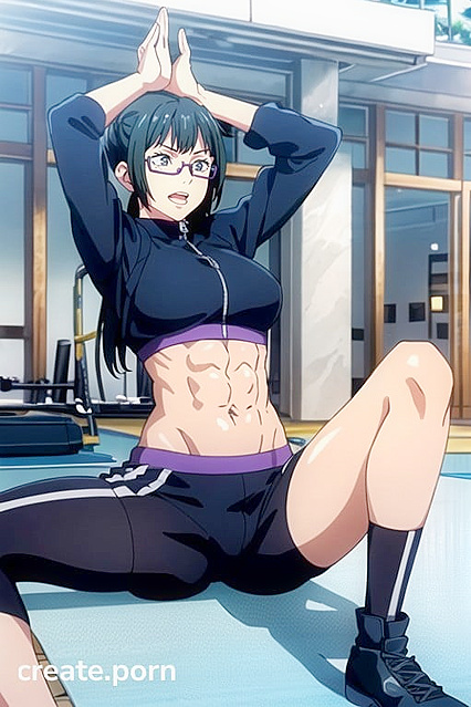 Flexible Yoga Pose Showcases Her Perfect Ass in Seductive Hentai AI Image
