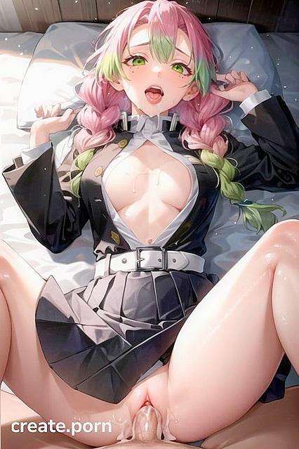 Mitsuri Kanroji from Demon Slayer Enjoying Ecstatic Missionary Ahegao Moments