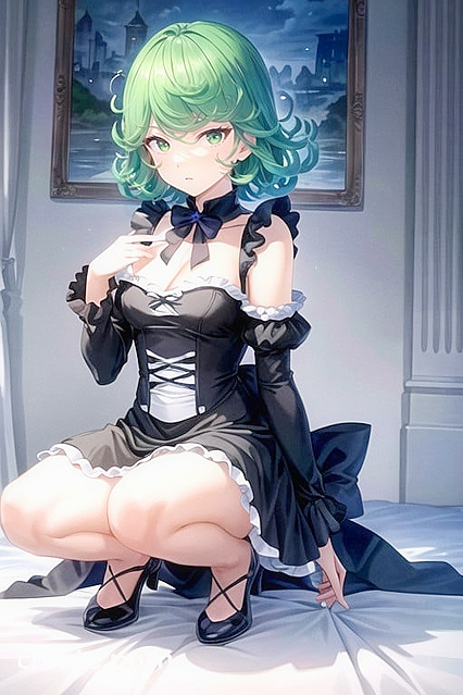 Tatsumaki from One Punch Man to Masturbate by Puppet Strings as French Maid