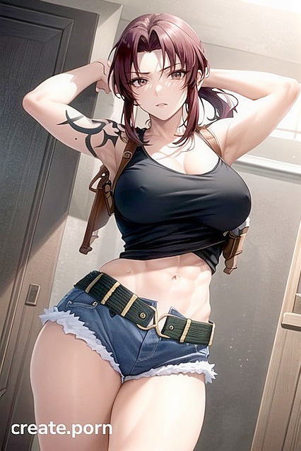 Bottom-Up Close-Ups in Tight-Fitting Clothes - Sensual Hentai AI Image