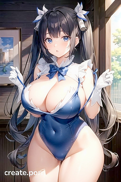 Massive Breasts and Huge Ass in Leotard for Steamy Hentai AI Image