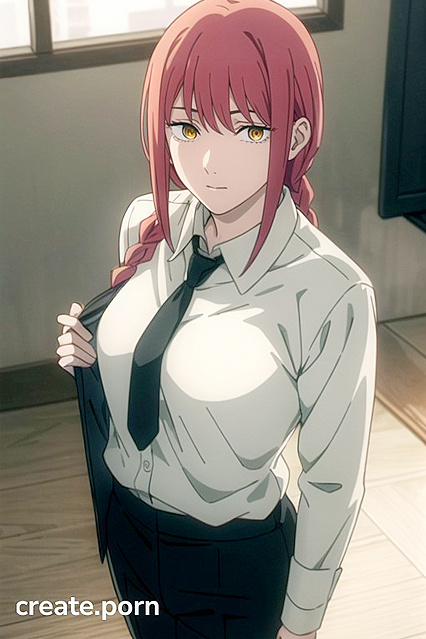Makima from Chainsaw Man Seduces in Officepants for Full-Body Hentai Pleasure