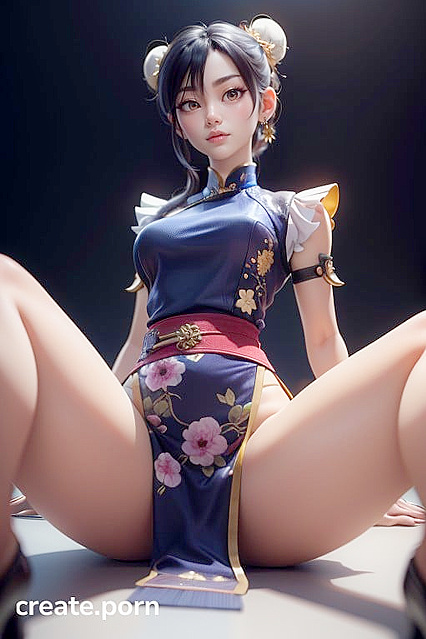 Chun Li from Street Fighter Shows off Her Flexibility in 3D Hentai Splits Image