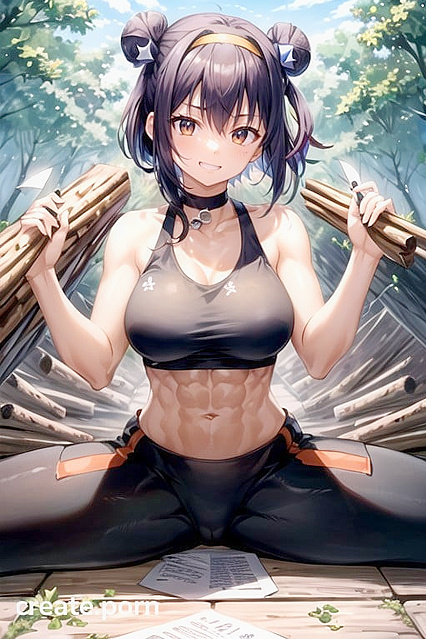 Muscular Hands Expertly Pleasure Large Breasts in Accurate Hentai AI Image