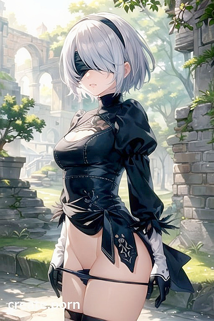 Yorha No.2 Type B from Nier - Automata Pulled Down for Intense Hentai Pleasure