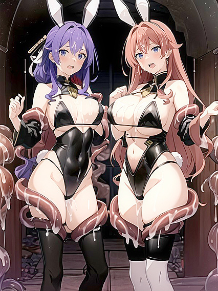 Teen 18+ Bunny Girl 18+ Shows Off Her Tiny 18+ Ass in Seductive Hentai AI Image