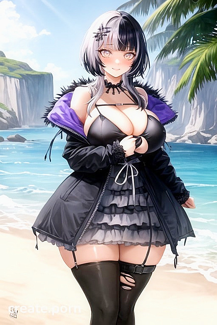 Mature Woman with an Enormous Booty in Busty Hentai AI Image