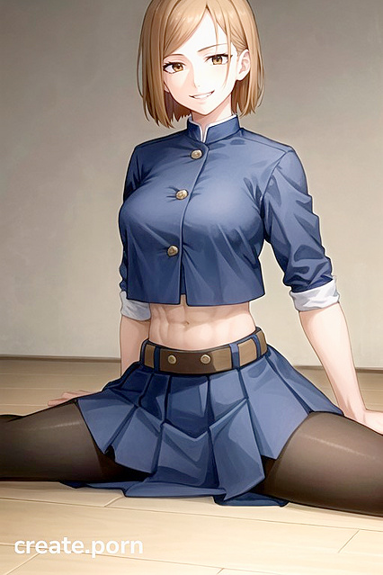 Nobara Kugisaki from Jujutsu Kaisen Strips Down and Smirks in Steamy Hentai AI Image