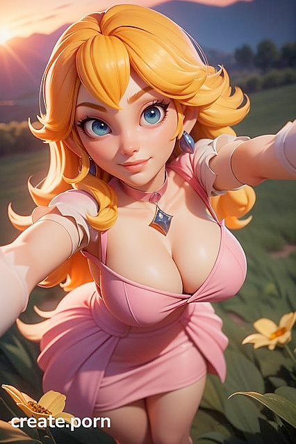 Princess Peach Enjoying Blissful Moments in Seductive Hentai AI Image