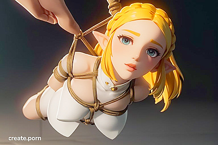 Zelda Bound in Shibari for Intense 3D Hentai Pleasure