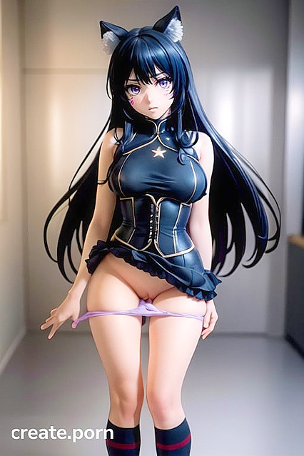Delta from Eminence in Shadow Gets naughty Upskirts in Gothic Hentai AI Image