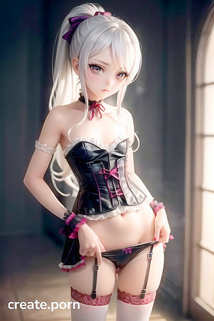 Goth Babe Reveals All in Seductive 3D Hentai AI Image