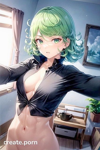 Tatsumaki from One Punch Man Strips Down for Steamy Selfie Hentai AI Image