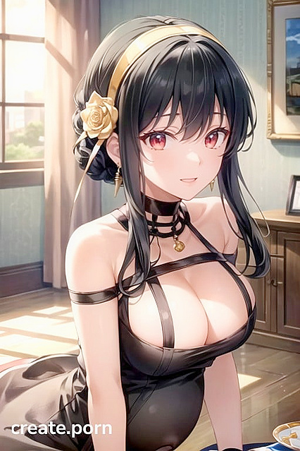 Yor Forger from Spy x Family Takes Pleasure While Pregnant in Erotic Hentai AI Image