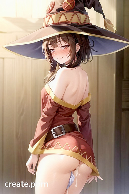 Megumin from Isekai Quartet Gets Creampied in Steamy Rear View Hentai AI Image