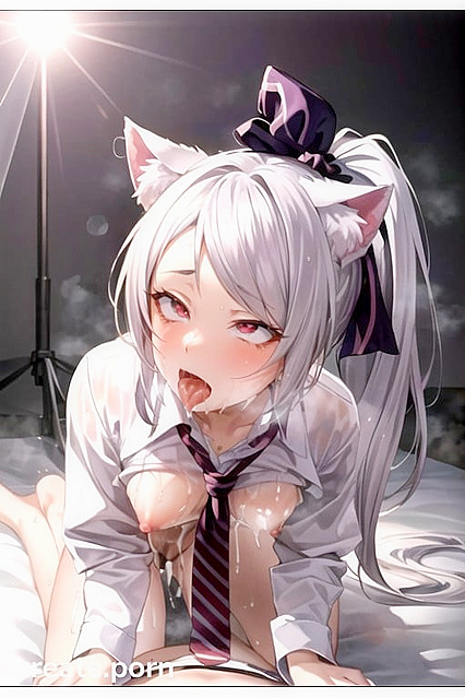 Teen 18+ Girl 18+ 18+ with Cat Ears and Tiny 18+ Tits Cums Hard in  Hentai AI Image