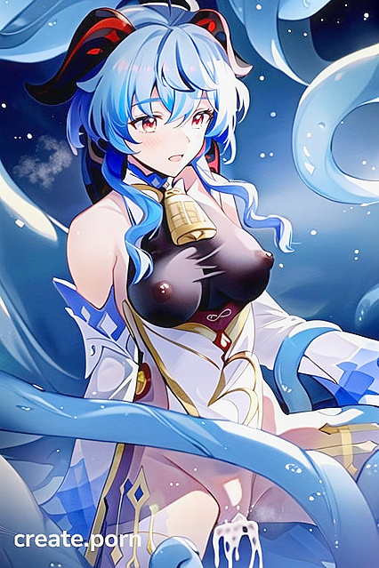 Naked CatGirl 18+ Gets Pleasured by Tentacle Monsters in Steamy Hentai AI Image