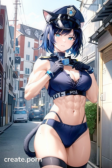 Yelan in Tight Police Uniform Gets Pounded by Muscular Dick