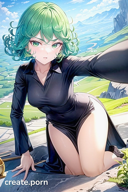 Tatsumaki Kneeling for Some Rough, Explicit Hentai Action - Close-Up Porn