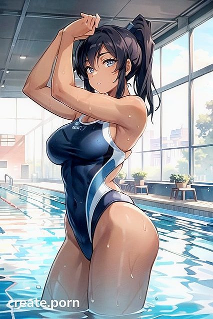 Muscular Hentai Action with Korra at the Pool, Wild Sex Scenes