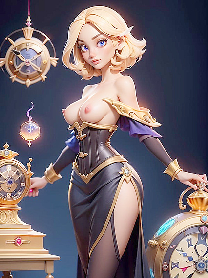 Chronomage Cocksucking Sorceress Casts Time-Bending Spells for Horny Wizards