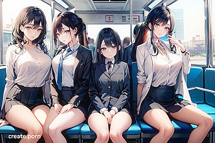 Wild Harem Orgy on the Night Bus, Perverted Hentai Porn Action Unleashed