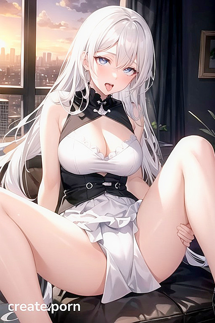 Sunset Siren - Pale Goddess Spreads Wide in City Glow