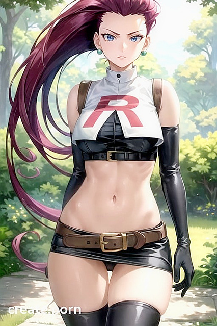 Hot Jessie from Pokemon Seduces with Her Curves and Big Boobs