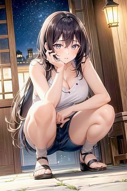 POV Doggystyle Action with Naked Hentai AI in Nylon Stockings