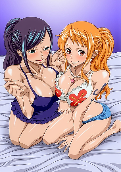Nami and Robin himehime sandwich - Busty one piece girls have a naughty threesome fuck - 72 Pics | Hentai City