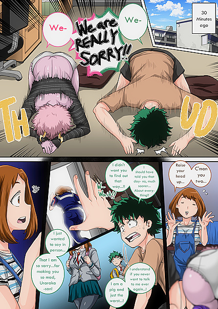 Deku Fucks Uraraka and Mineta in Teen 18+ Pussy Fun - My Hero Academia Hentai Manga