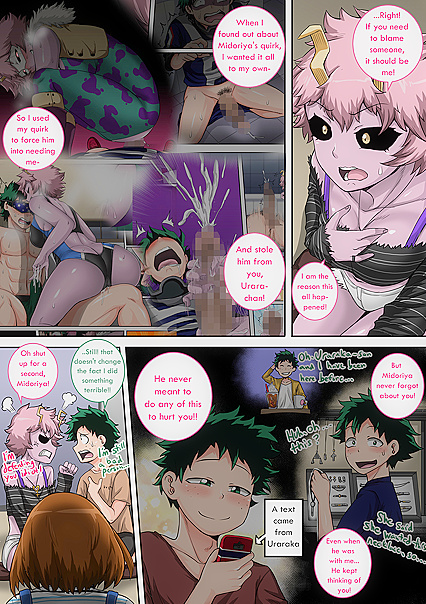 Deku Fucks Uraraka and Mineta in Teen 18+ Pussy Fun - My Hero Academia Hentai Manga