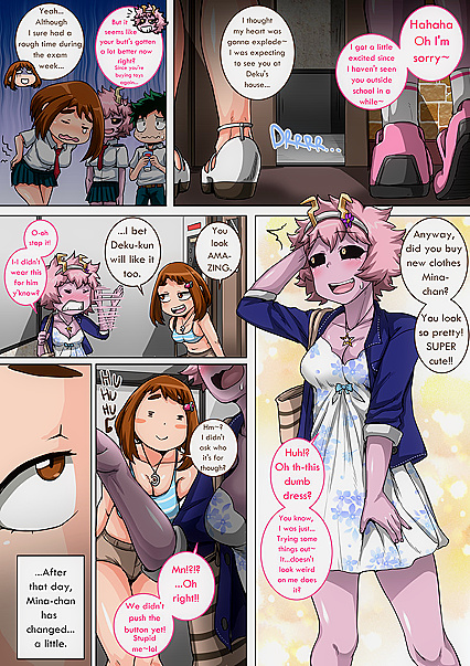 Deku Fucks Uraraka and Mineta in Teen 18+ Pussy Fun - My Hero Academia Hentai Manga