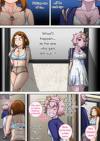 Deku Fucks Uraraka and Mineta in Teen 18+ Pussy Fun - My Hero Academia Hentai Manga