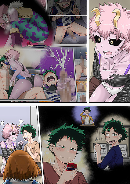 Deku Fucks Uraraka and Mineta in Teen 18+ Pussy Fun - My Hero Academia Hentai Manga