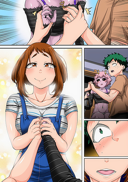 Deku Fucks Uraraka and Mineta in Teen 18+ Pussy Fun - My Hero Academia Hentai Manga