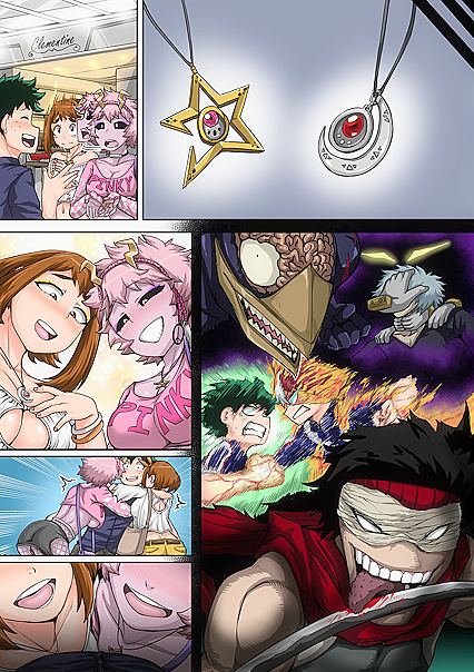 Deku Fucks Uraraka and Mineta in Teen 18+ Pussy Fun - My Hero Academia Hentai Manga